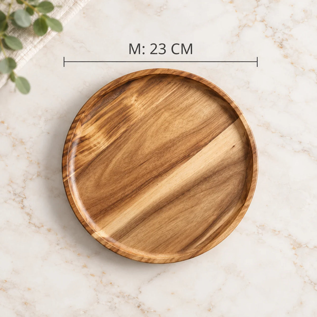 Serving Plate Natural Wood With Optional Cover