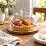 Serving Plate Natural Wood With Optional Cover