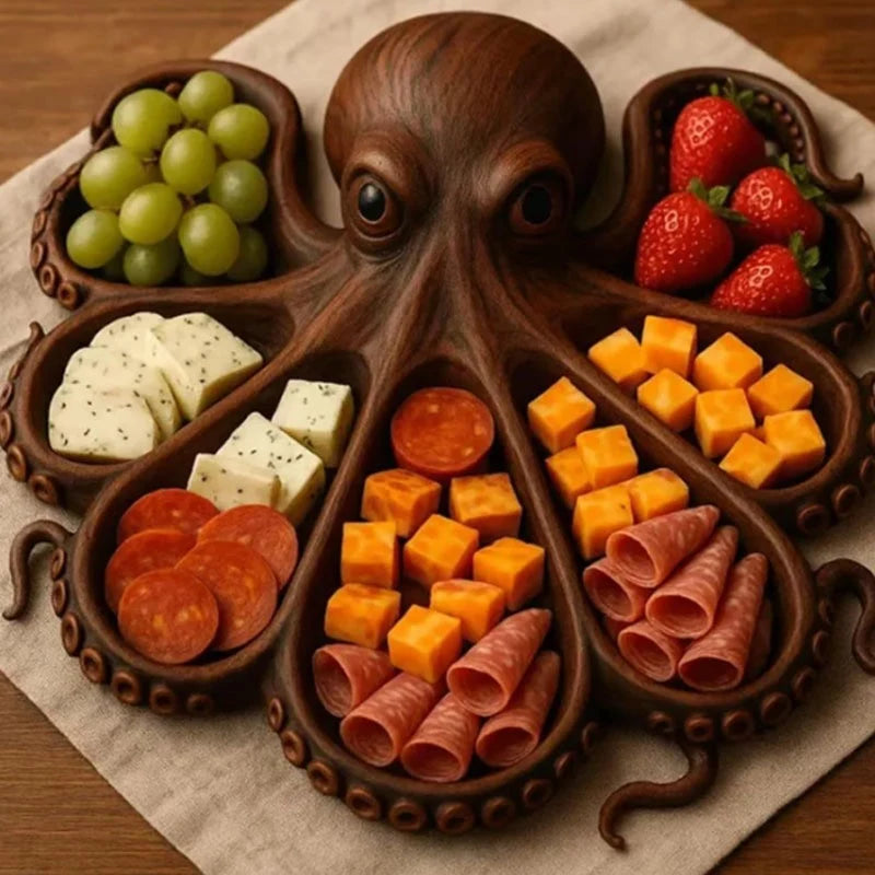 Serving Platter Wood Turtle-Shaped