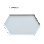 Serving Tray Metal Geometric Design Sturdy Construction