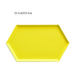 Serving Tray Metal Geometric Design Sturdy Construction