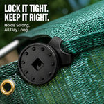 Shade Cloth Clips UV-Resistant Locking Grip
