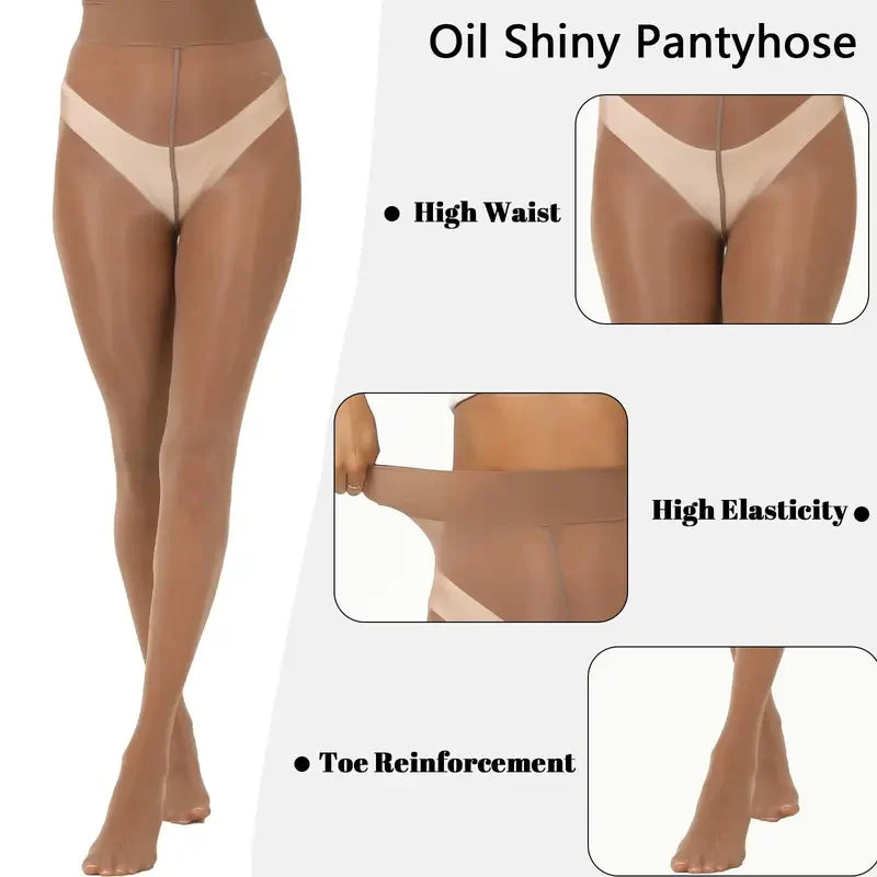 Sheer Tights Tear-Resistant High-Waist Tummy Control