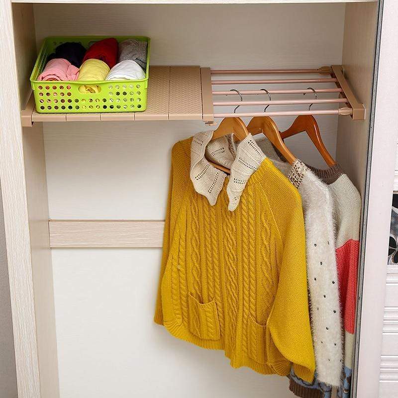 Shelf Organizer Adjustable Width No-Drill Installation