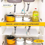 Shelf Organizer Adjustable Width No-Drill Installation