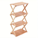 Shelf Solid Wood Foldable Multi-Tier