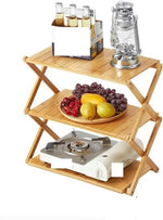 Shelf Solid Wood Foldable Multi-Tier