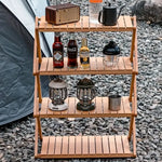 Shelf Solid Wood Foldable Multi-Tier