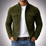 Shirt Jacket Suede Soft Lined Two Chest Pockets