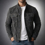 Shirt Jacket Suede Soft Lined Two Chest Pockets