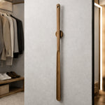 Shoe Horn Solid Wood Long Handle Magnetic Wall Mount