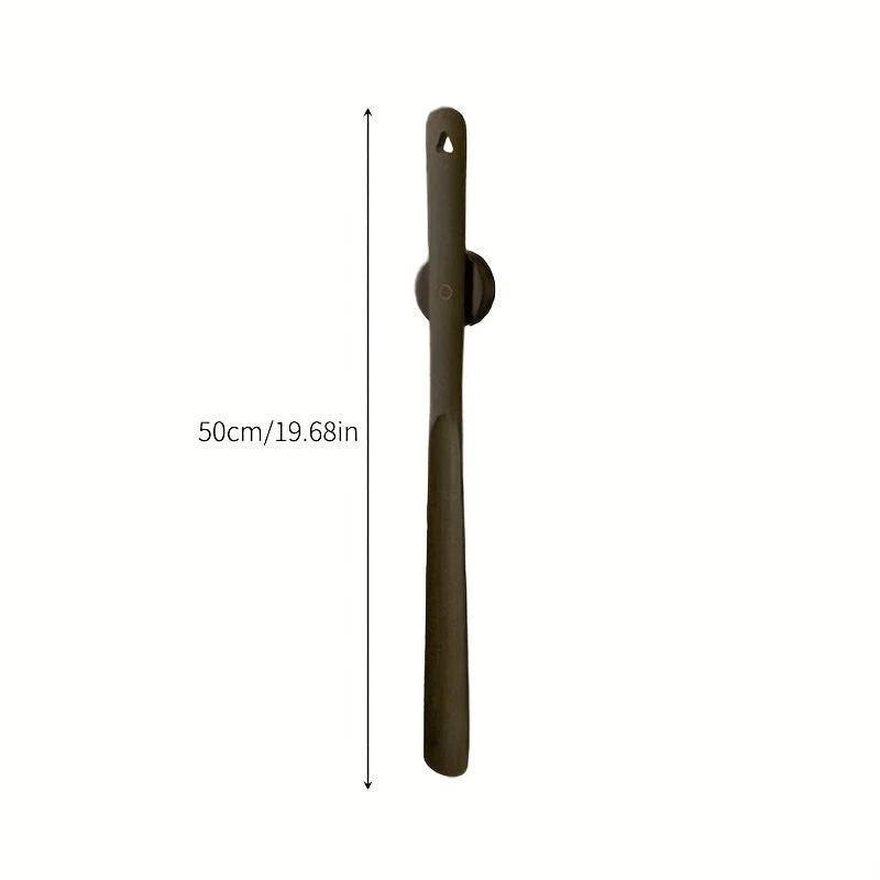 Shoe Horn Solid Wood Long Handle Magnetic Wall Mount