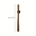 Shoe Horn Solid Wood Long Handle Magnetic Wall Mount