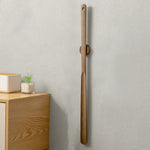Shoe Horn Solid Wood Long Handle Magnetic Wall Mount