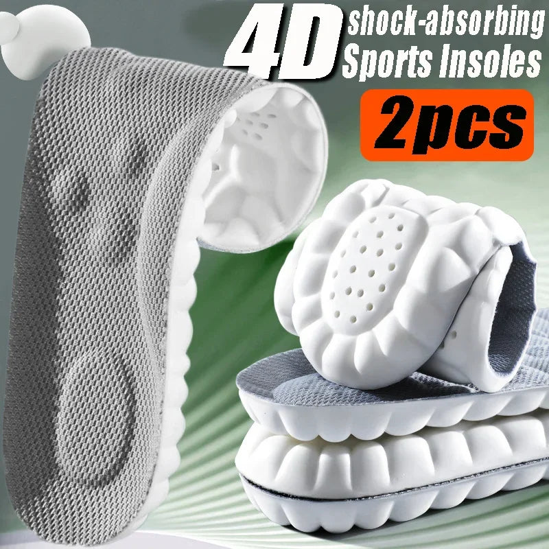 Shoe Insoles 4D Shock-Absorbing Arch Support & Massaging Texture