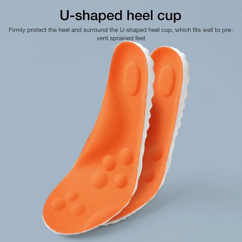 Shoe Insoles Shock-Absorbing Breathable Sweat-Wicking Trim-To-Fit