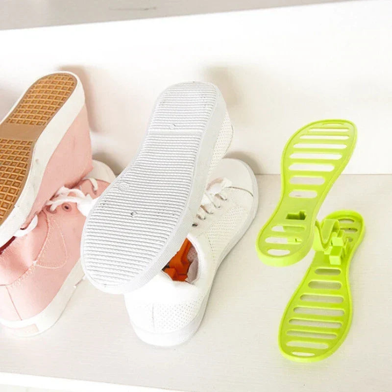 Shoe Organizer Adjustable Collapsible Clear Panels