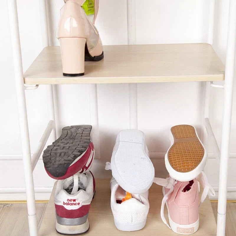 Shoe Organizer Adjustable Collapsible Clear Panels