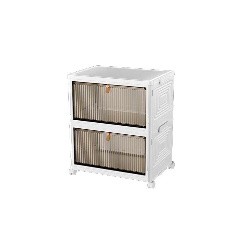 Shoe Organizer Clear Plastic Stackable Adjustable Partitions