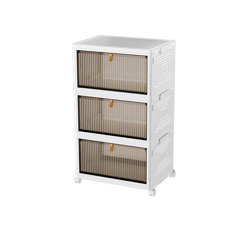 Shoe Organizer Clear Plastic Stackable Adjustable Partitions
