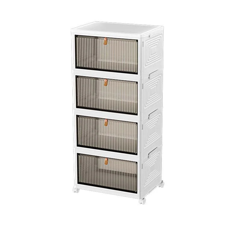 Shoe Organizer Clear Plastic Stackable Adjustable Partitions