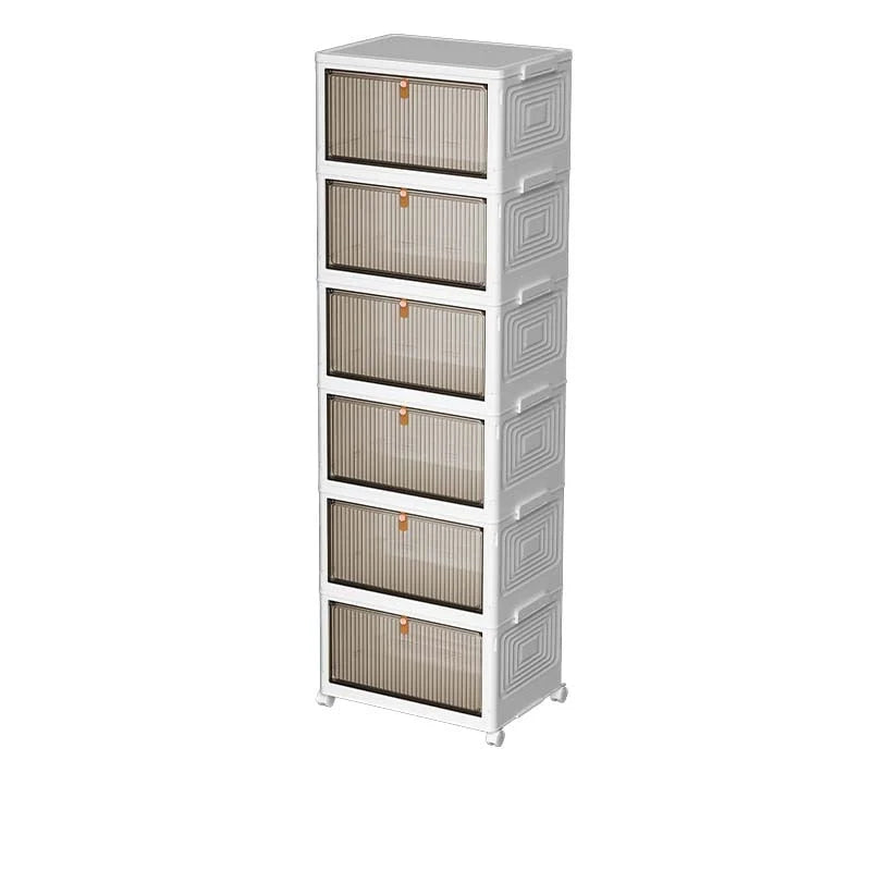 Shoe Organizer Clear Plastic Stackable Adjustable Partitions