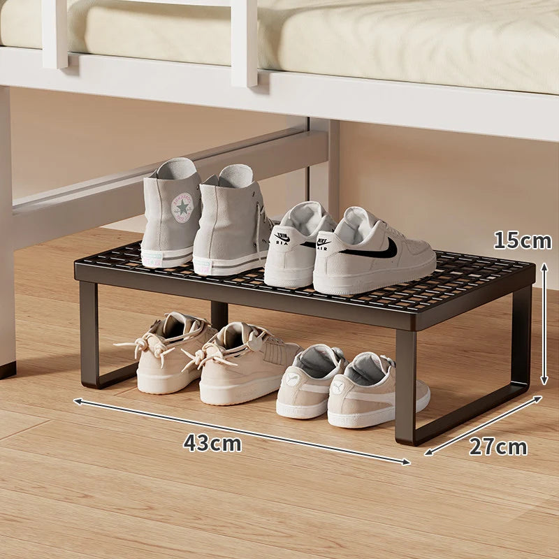 Shoe Organizer Shelf Stackable Ventilated Grid Top Non-Slip Feet