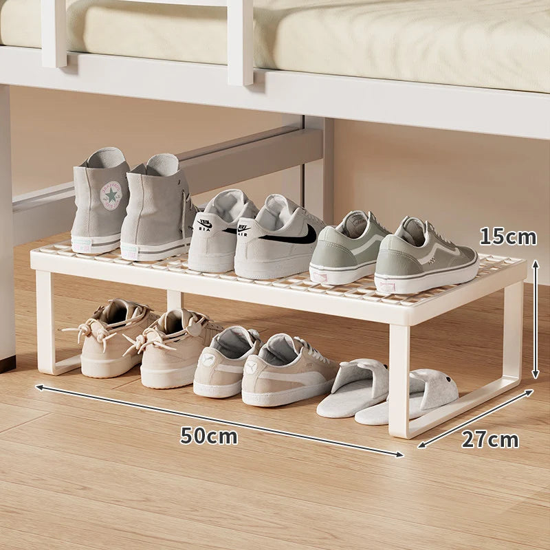 Shoe Organizer Shelf Stackable Ventilated Grid Top Non-Slip Feet