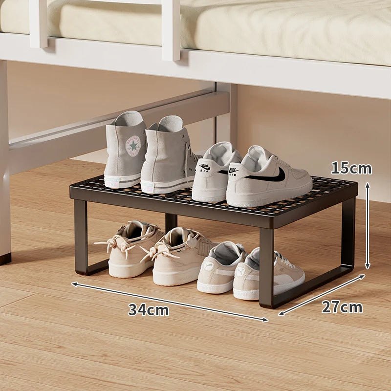 Shoe Organizer Shelf Stackable Ventilated Grid Top Non-Slip Feet
