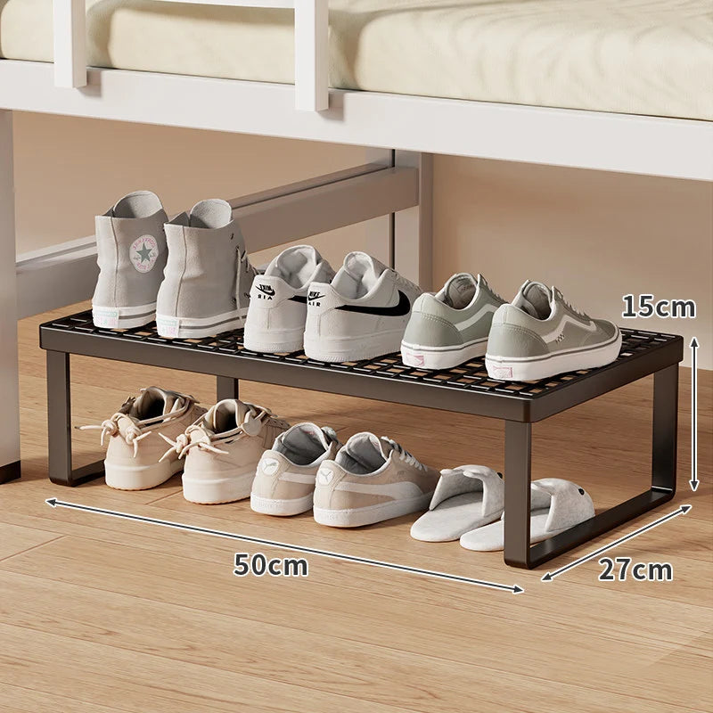 Shoe Organizer Shelf Stackable Ventilated Grid Top Non-Slip Feet