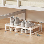 Shoe Organizer Shelf Stackable Ventilated Grid Top Non-Slip Feet
