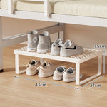 Shoe Organizer Shelf Stackable Ventilated Grid Top Non-Slip Feet