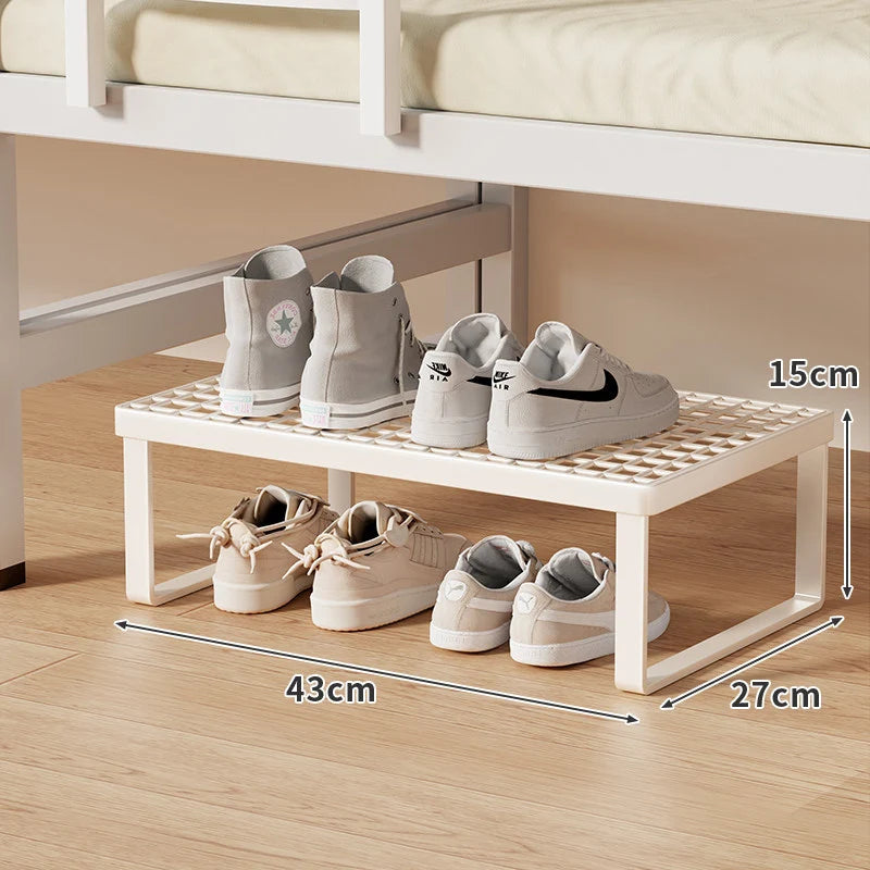 Shoe Organizer Shelf Stackable Ventilated Grid Top Non-Slip Feet