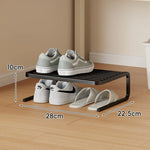 Shoe Organizer Two-Tier Powder-Coated Steel Non-Slip Feet