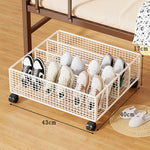 Shoe Organizer Under-Bed Divided Ventilated Metal Mesh