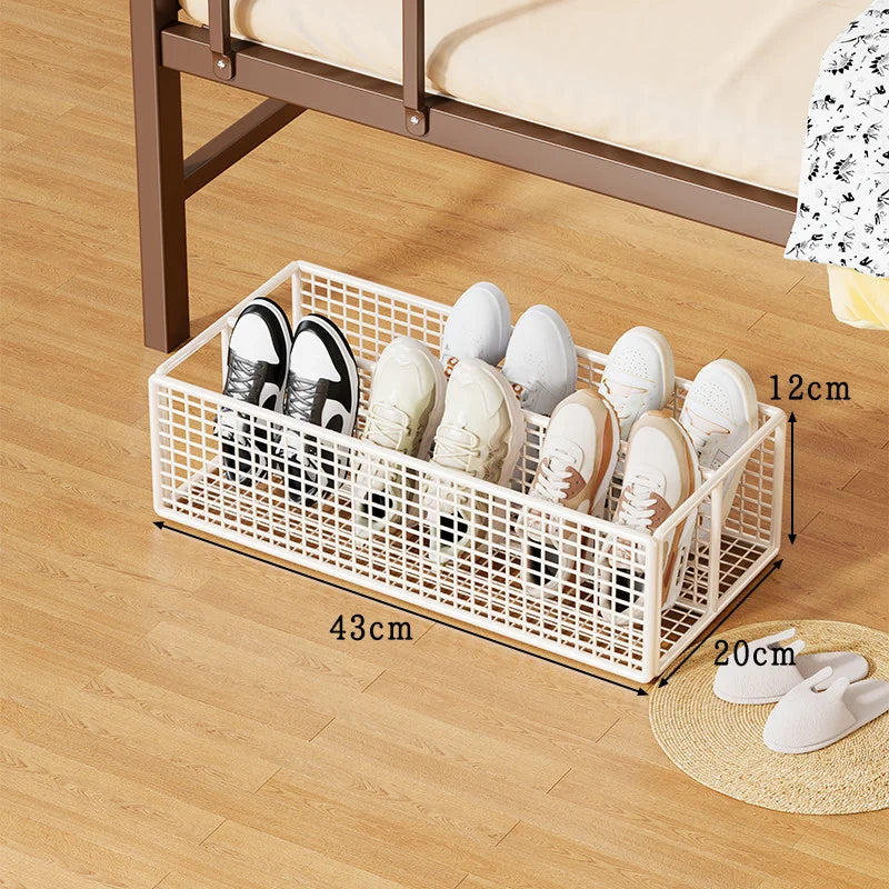 Shoe Organizer Under-Bed Divided Ventilated Metal Mesh