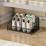 Shoe Organizer Under-Bed Pull-Out Steel Wire Basket