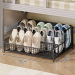 Shoe Organizer Under-Bed Pull-Out Steel Wire Basket