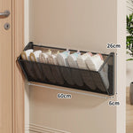 Shoe Organizer Wall-Mounted Breathable Mesh Tilted Basket