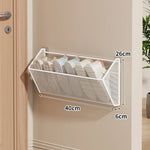 Shoe Organizer Wall-Mounted Breathable Mesh Tilted Basket