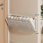 Shoe Organizer Wall-Mounted Breathable Mesh Tilted Basket