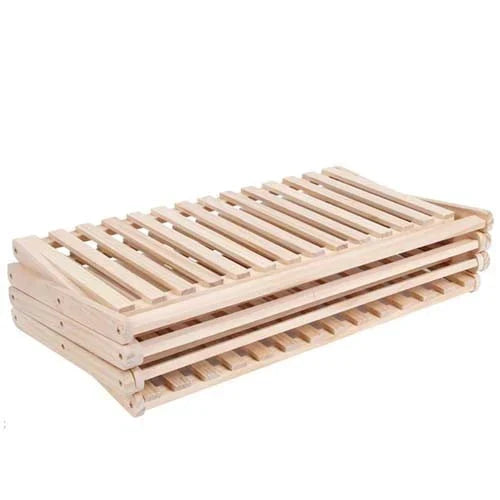 Shoe Rack 4-Tier Foldable Solid Wood