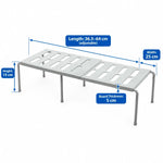 Shoe Rack Adjustable Width Tool-Free Assembly Space-Saving Storage
