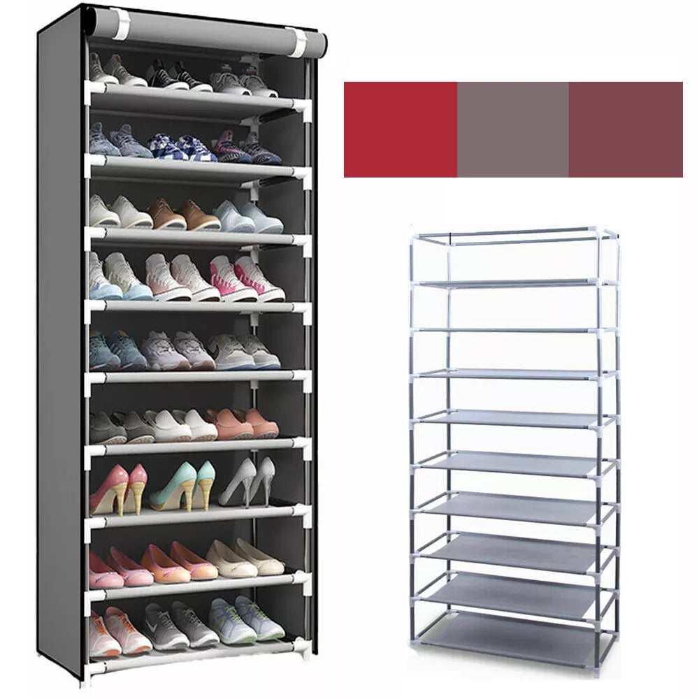 Shoe Rack Cabinet Self-Standing Non-Woven Roll-Up Cover