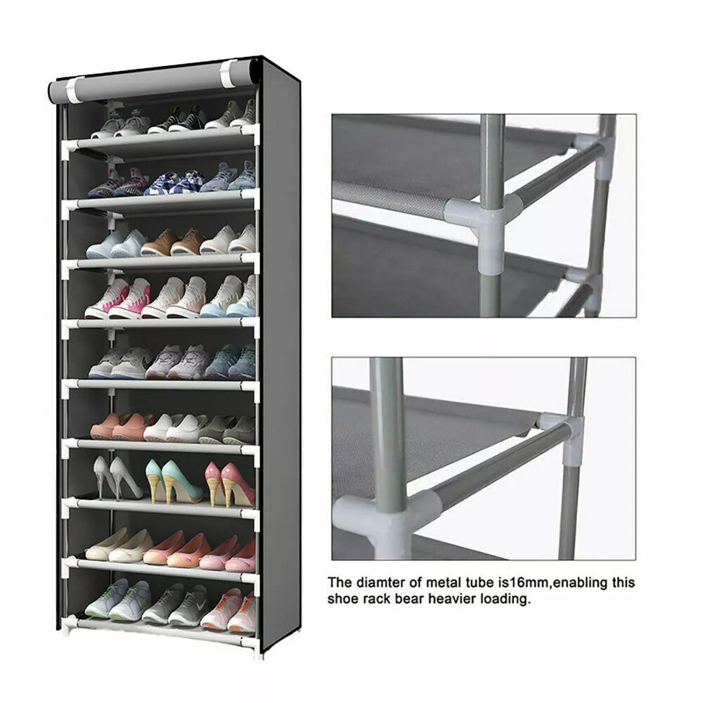 Shoe Rack Cabinet Self-Standing Non-Woven Roll-Up Cover