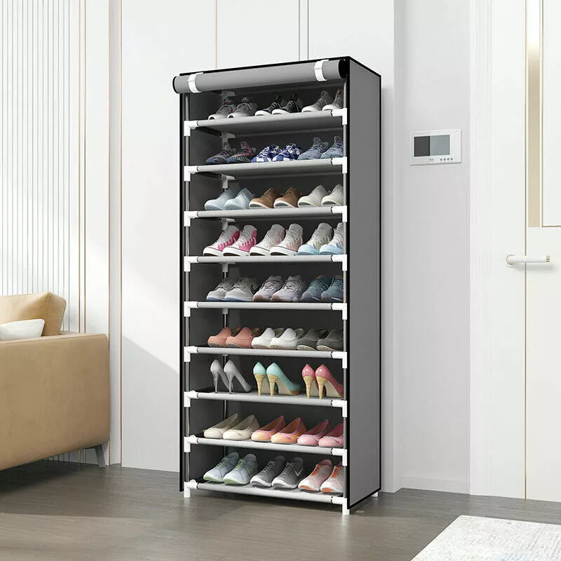 Shoe Rack Cabinet Self-Standing Non-Woven Roll-Up Cover
