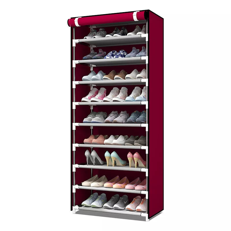 Shoe Rack Cabinet Self-Standing Non-Woven Roll-Up Cover