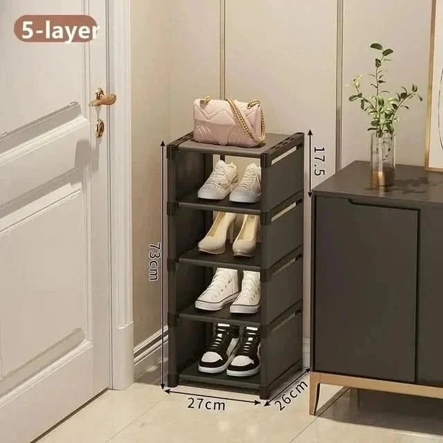 Shoe Rack Corner Design Stackable Tool-Free Assembly