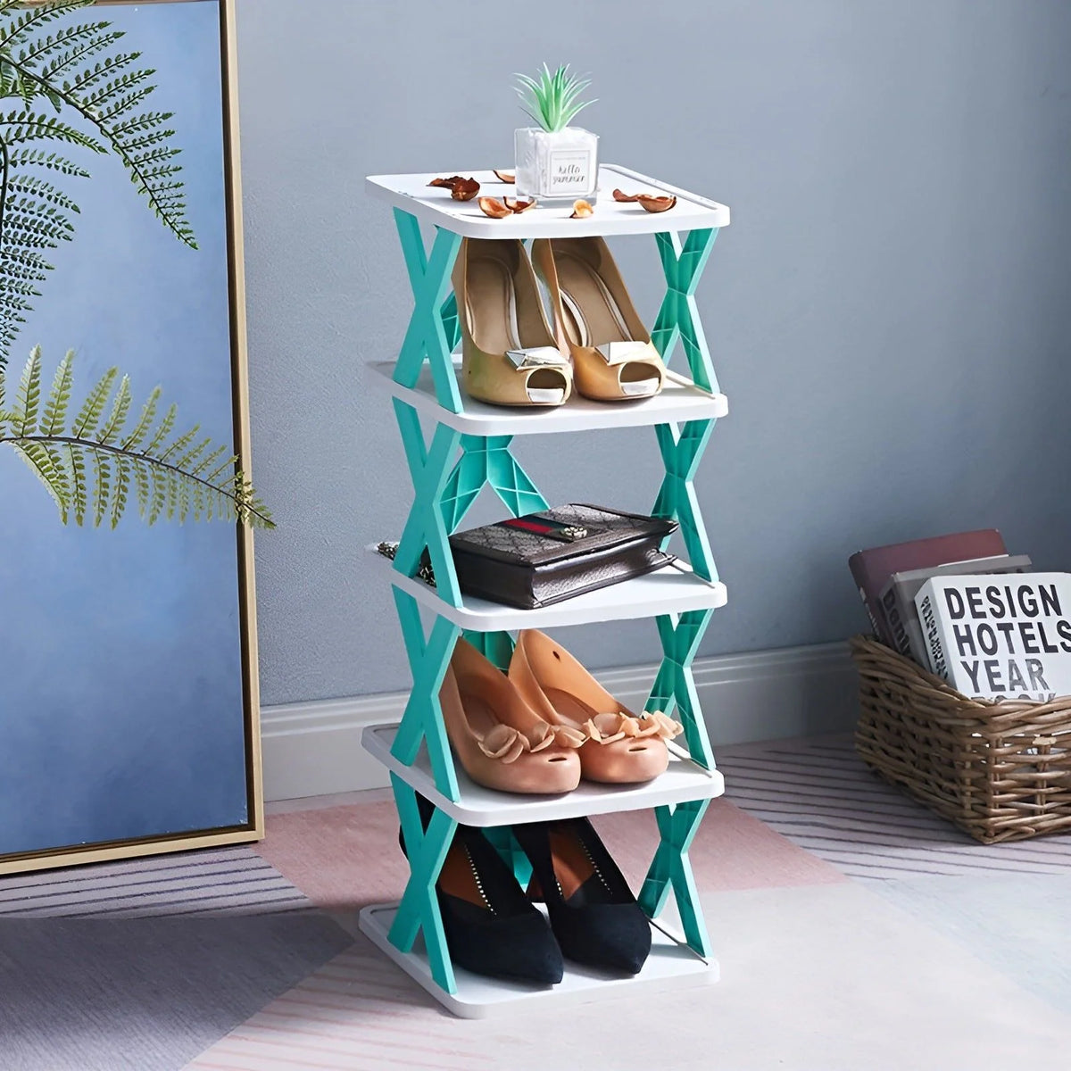 Shoe Rack Foldable Multi-Tier Space-Saving Storage