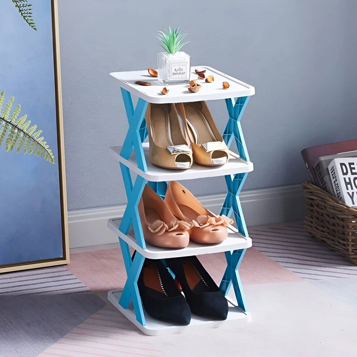 Shoe Rack Foldable Multi-Tier Space-Saving Storage